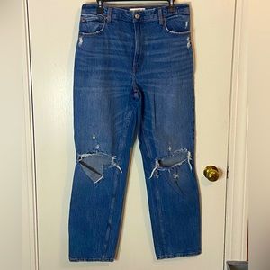 Abercrombie 90’s ultra high rise straight jean